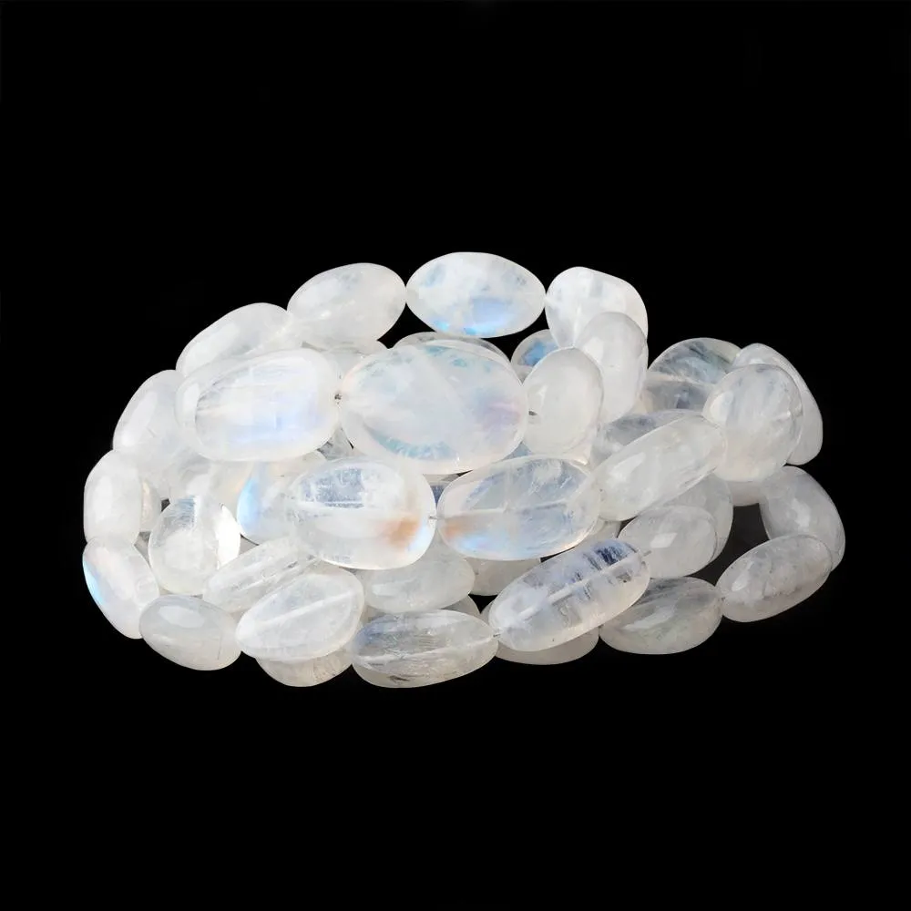 10x7-17x13mm Rainbow Moonstone Plain Nugget Beads 18 inch 36 pieces