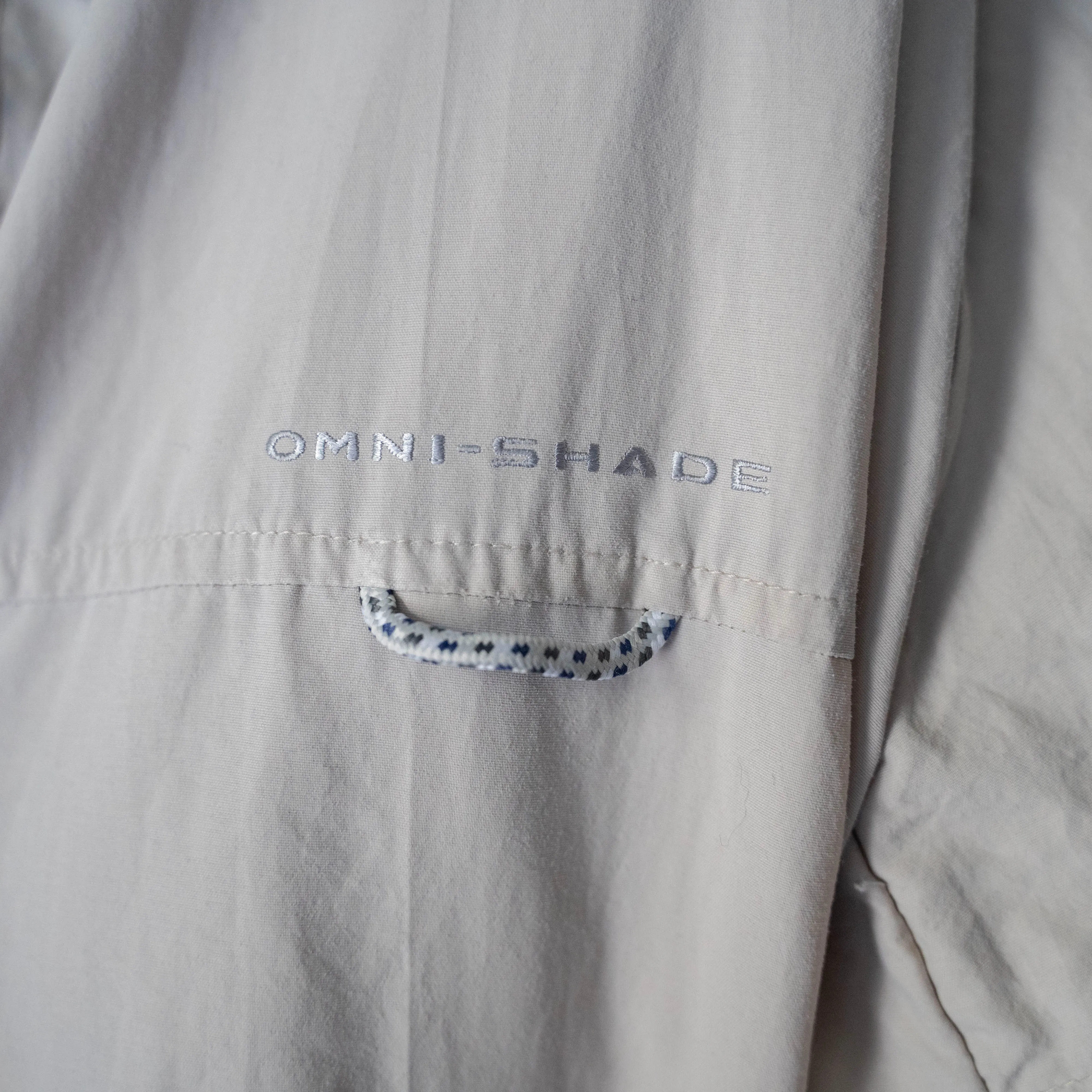 1990-2000s Columbia light beige color fishing shirt　