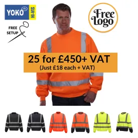 25 For £450 Yoko Hi-Vis Sweatshirt Bundle Deal