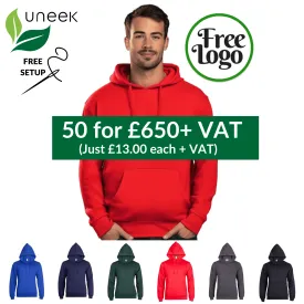 50 For £650 Uneek Eco Hoodie Bundle Deal