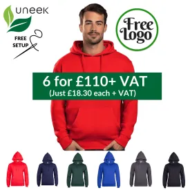 6 For £110 Uneek Eco Hoodie Bundle Deal