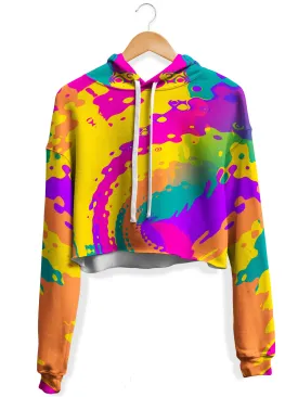 80s Magic Colorblast Fleece Crop Hoodie