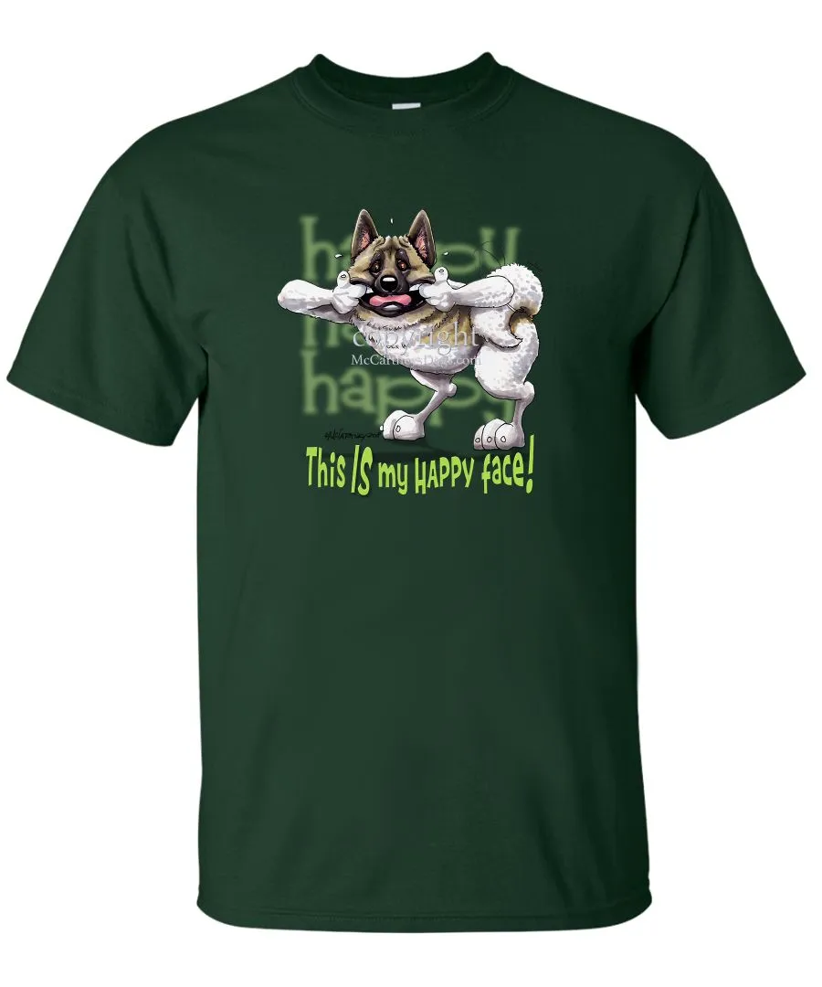 Akita - Who's A Happy Dog - T-Shirt