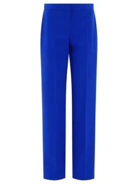 ALEXANDER MCQUEEN Blue Wool Trousers for Women in FW23 Collection