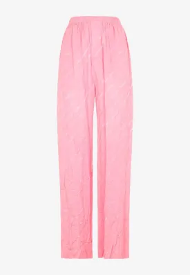 All-Over Logo Wide-Leg Pants