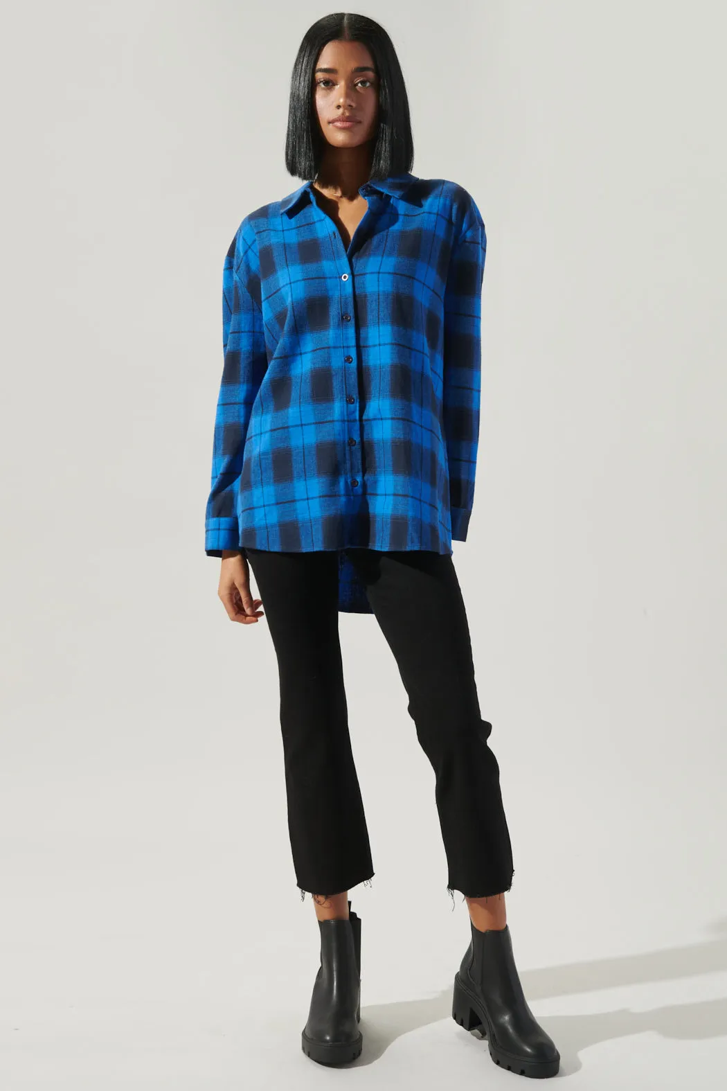 Arlee Plaid Boyfriend Flannel Shirt