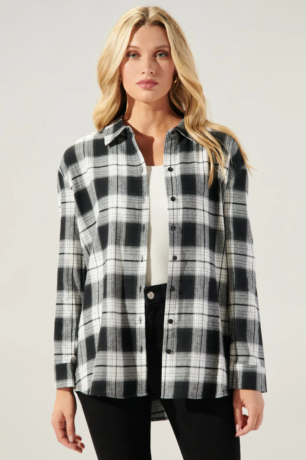 Arlee Plaid Boyfriend Flannel Shirt