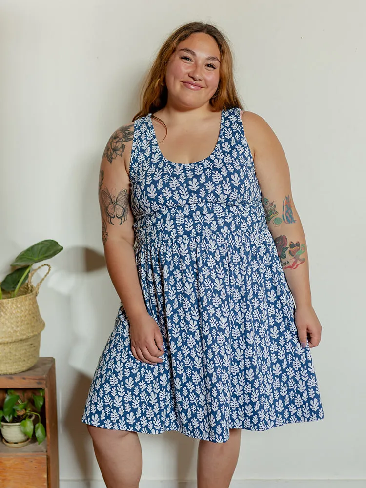 Asheville Plus Size Dress - Mod Reef Blue