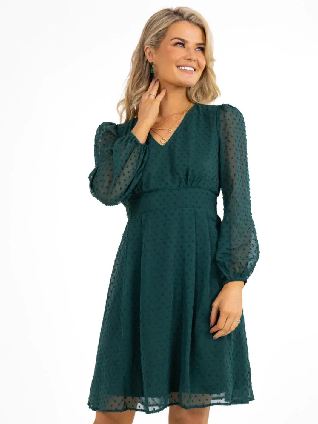 AUDREY MINI DRESS (GREEN)