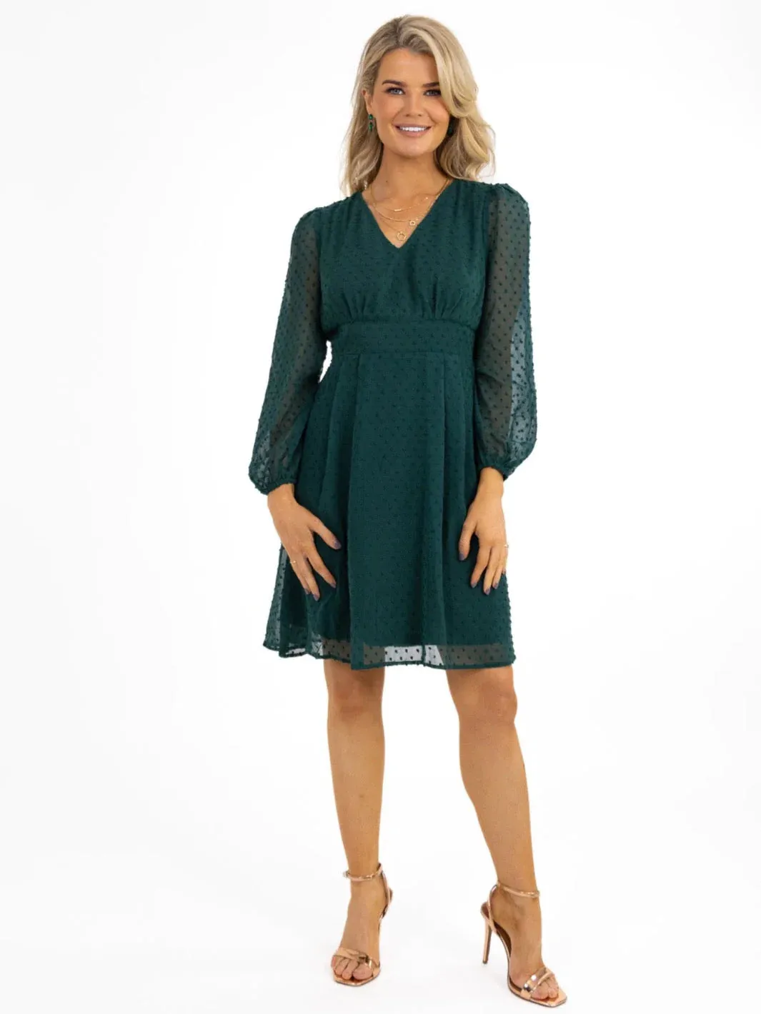 AUDREY MINI DRESS (GREEN)