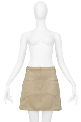 BALENCIAGA KHAKI POCKET MINI SKIRT