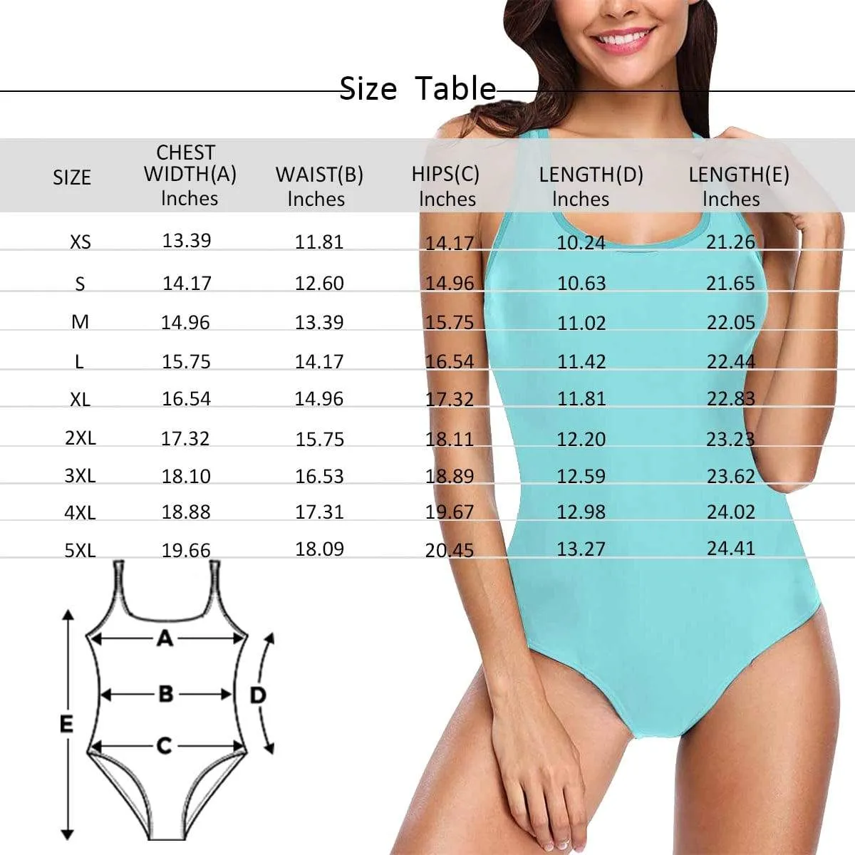 #Bathingsuit-Custom Husband Face Swimsuit Personalized Photo Women's One Piece Bathing Suit Funny Gift