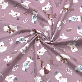 Bear's Day  Mauve | Winter Days | Cotton Flannel