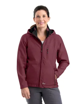 Berne Maroon Polyester Ladies Eiger Hooded Softshell