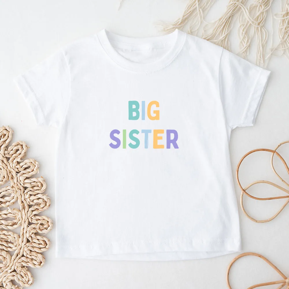 Big Sister Pastel Kids T-Shirt