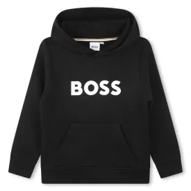 Black Hooded Logo Sweatshirt