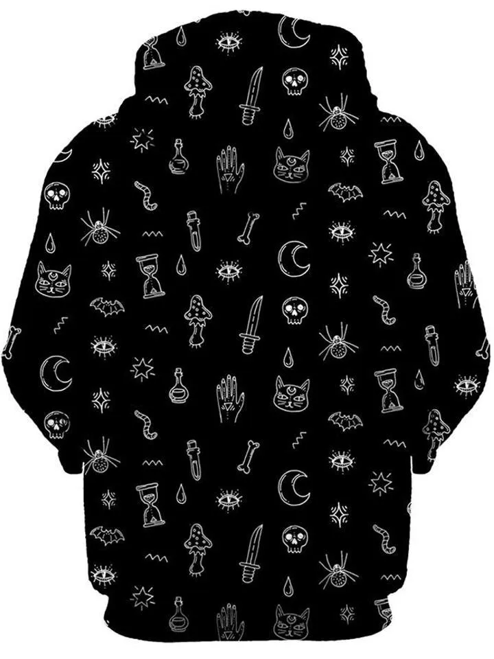 Black Pattern Unisex Hoodie