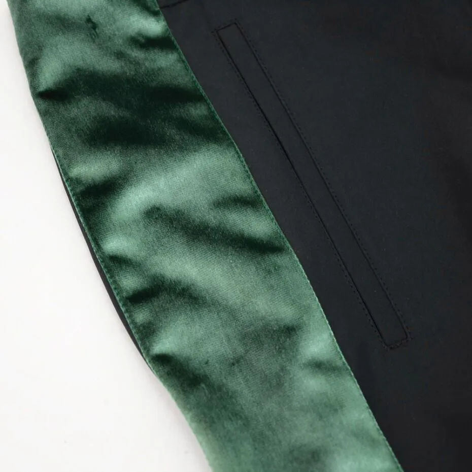 Black Trousers with Green Trim