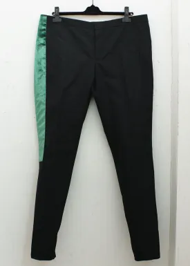 Black Trousers with Green Trim