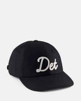 Black Twill Cursive 'Det' Field Cap