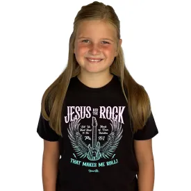 Blessed Girl Kids T-Shirt Jesus Is The Rock