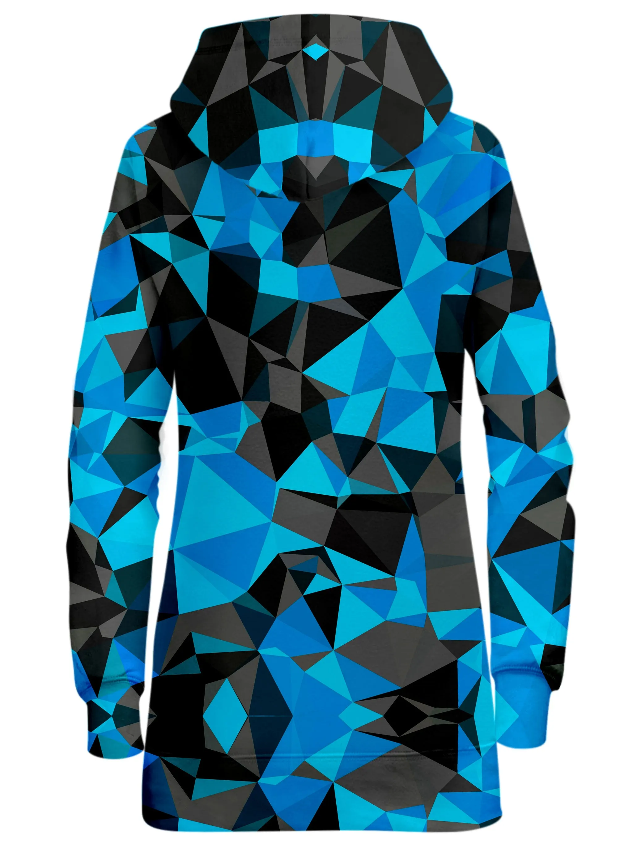 Blue and Black Geo Hoodie Dress