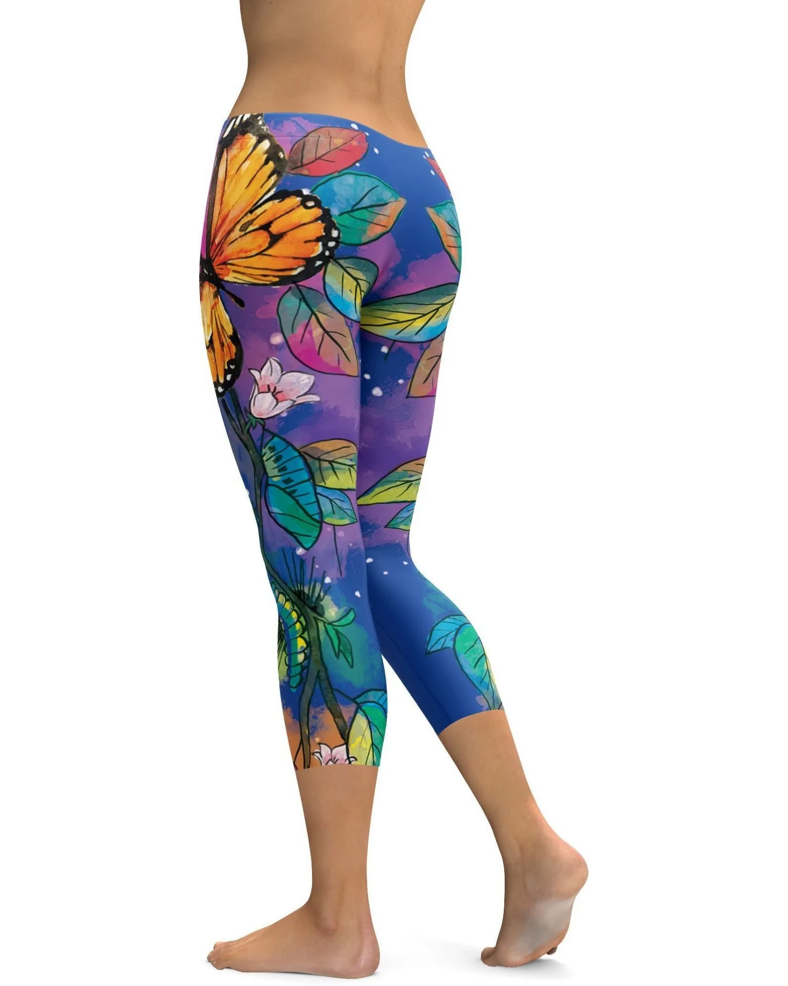 Blue Metamorphosis Capris