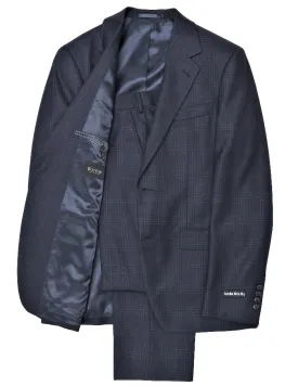 Boston Blue Check Wool Suit Set