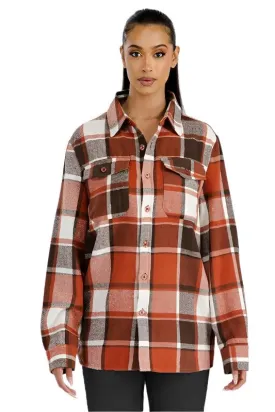 Brown Boyfriend Oversized Soft Flannel Shacket