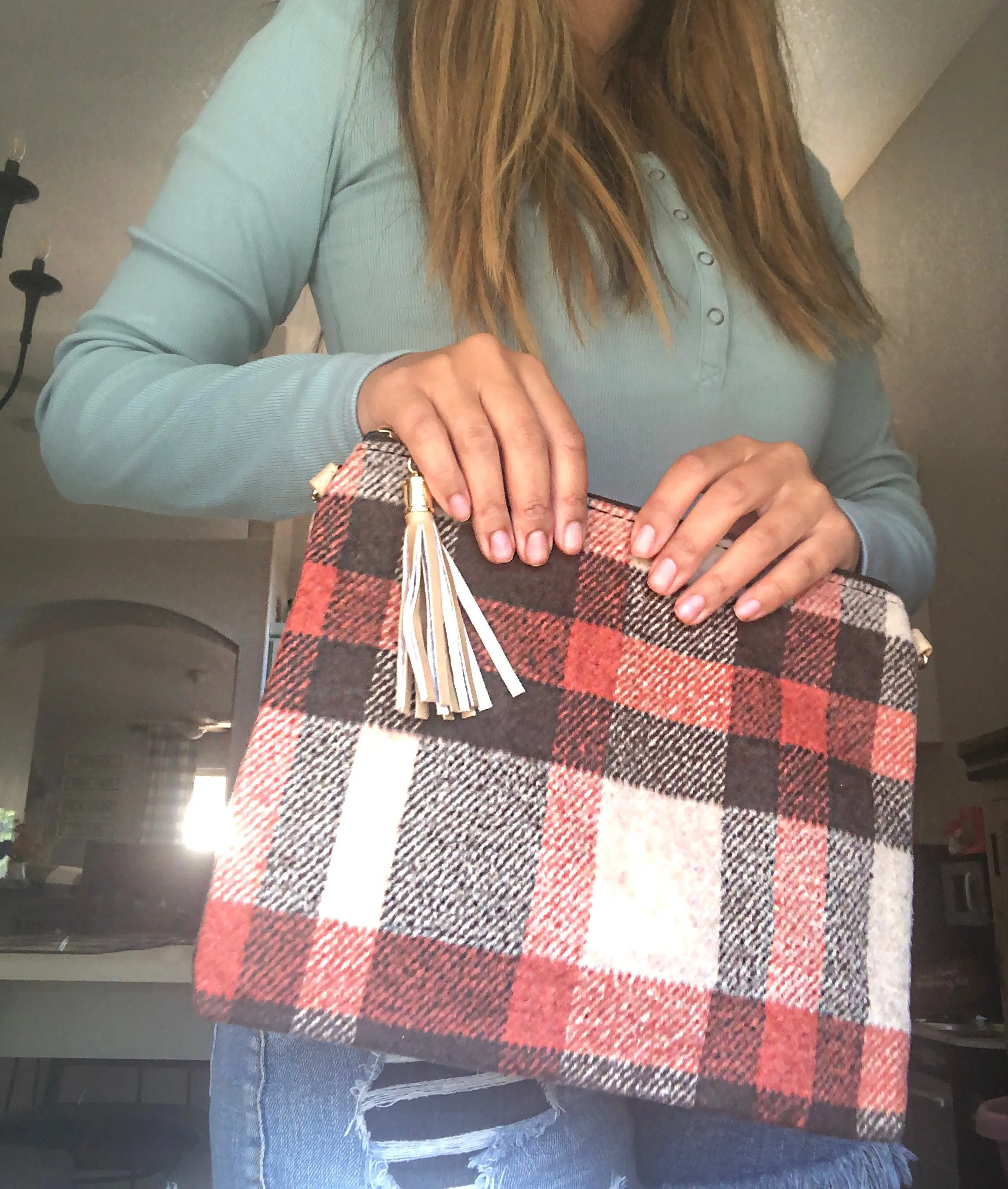 Brownie Autumn Vibes Plaid Bag