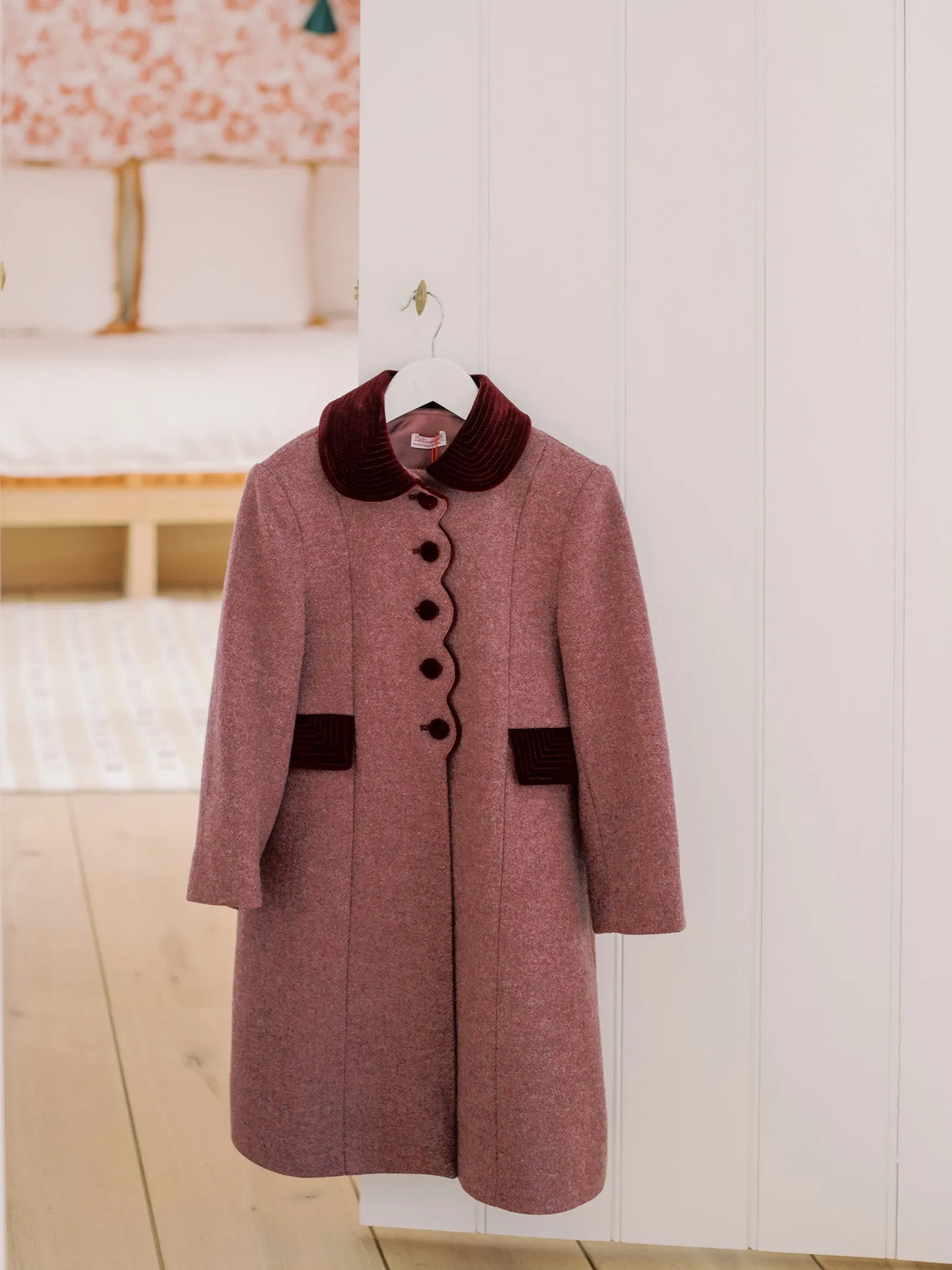 Burgundy Anisa Girl Wool Coat