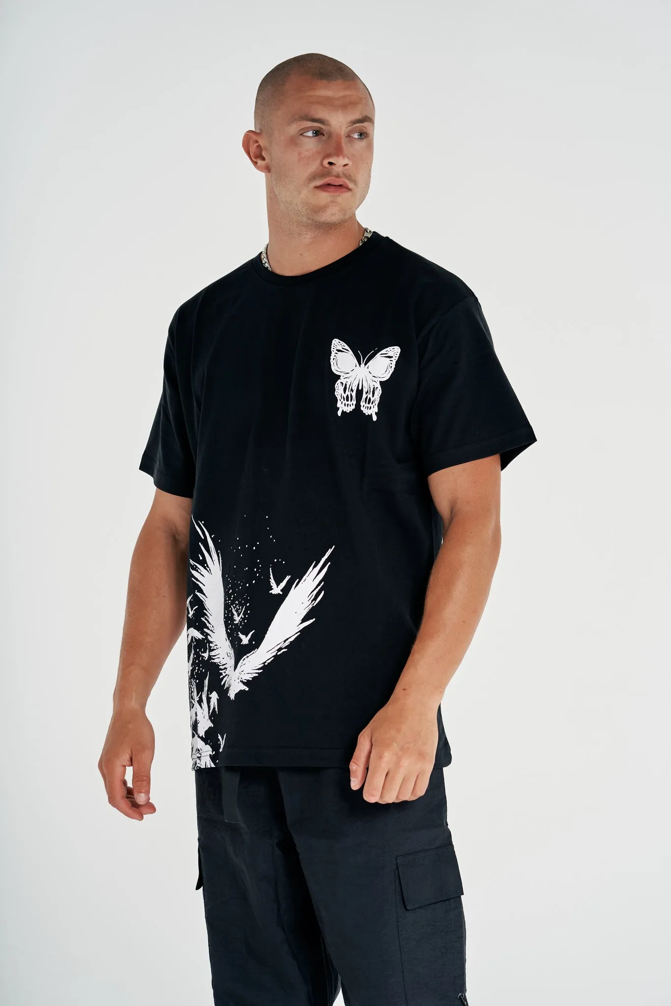 Butterfly Effect Relaxed Tee Black