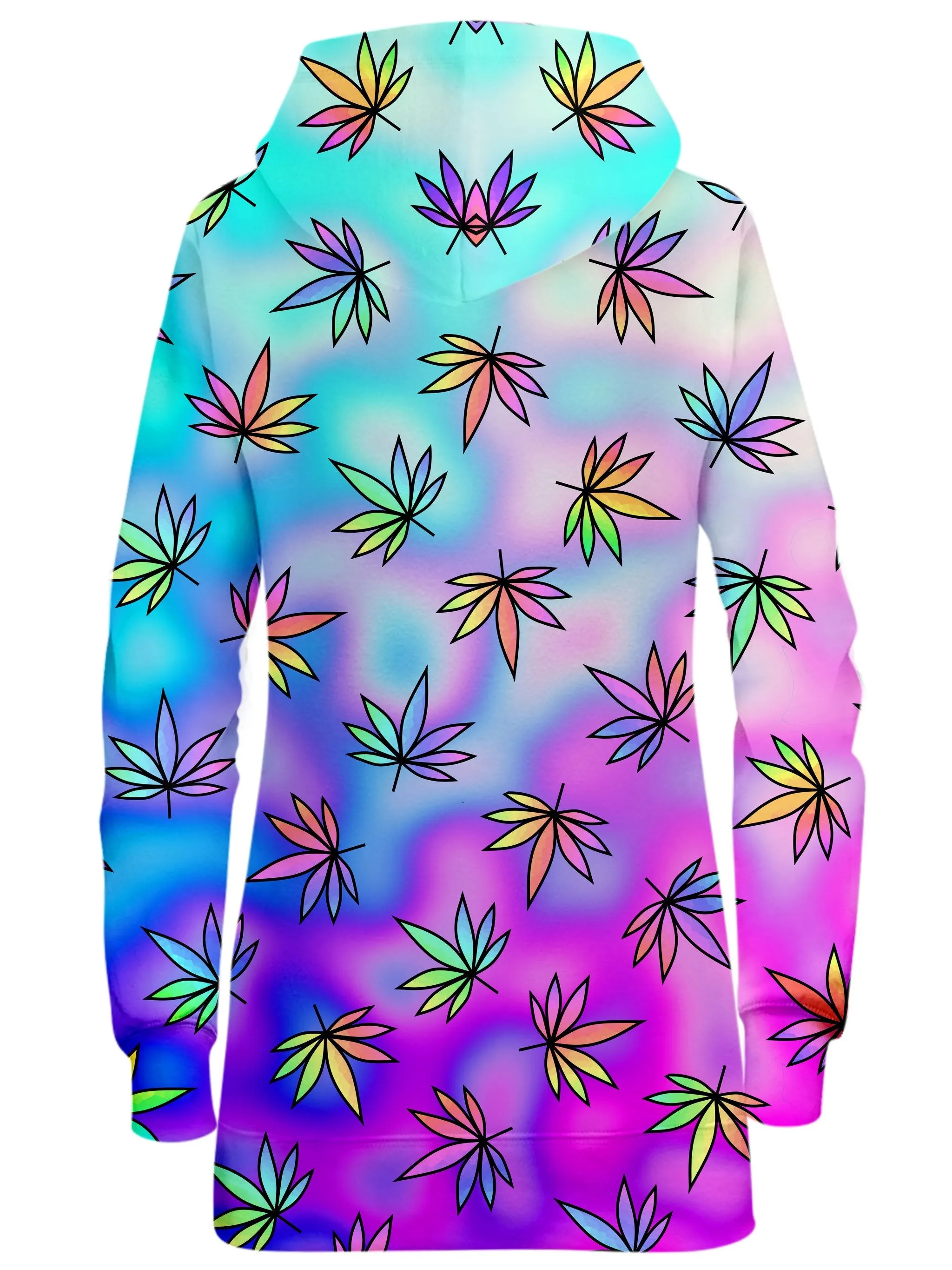 Cascading Marijuana Hoodie Dress