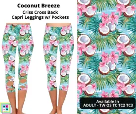 Coconut Breeze Criss Cross Capri w/ Pockets by ML&M