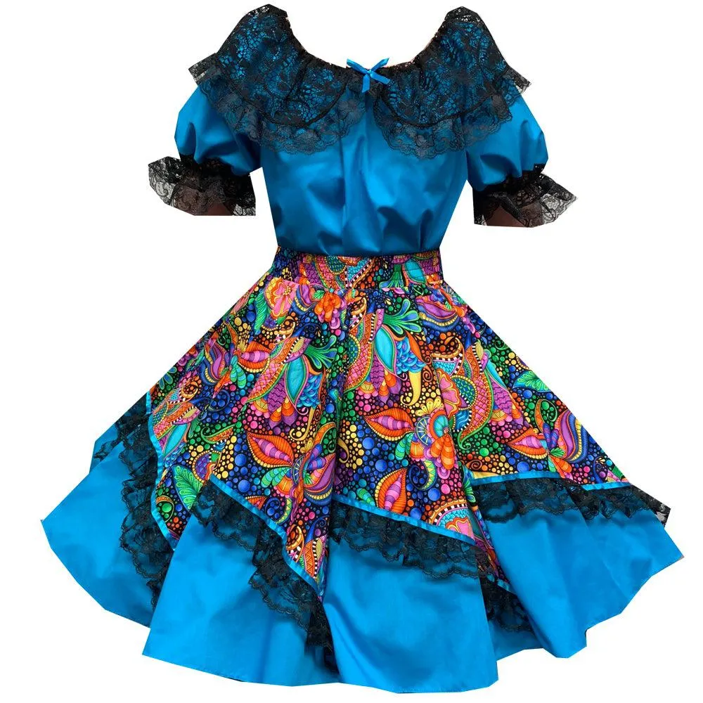 Colorful Carnival Square Dance Outfit