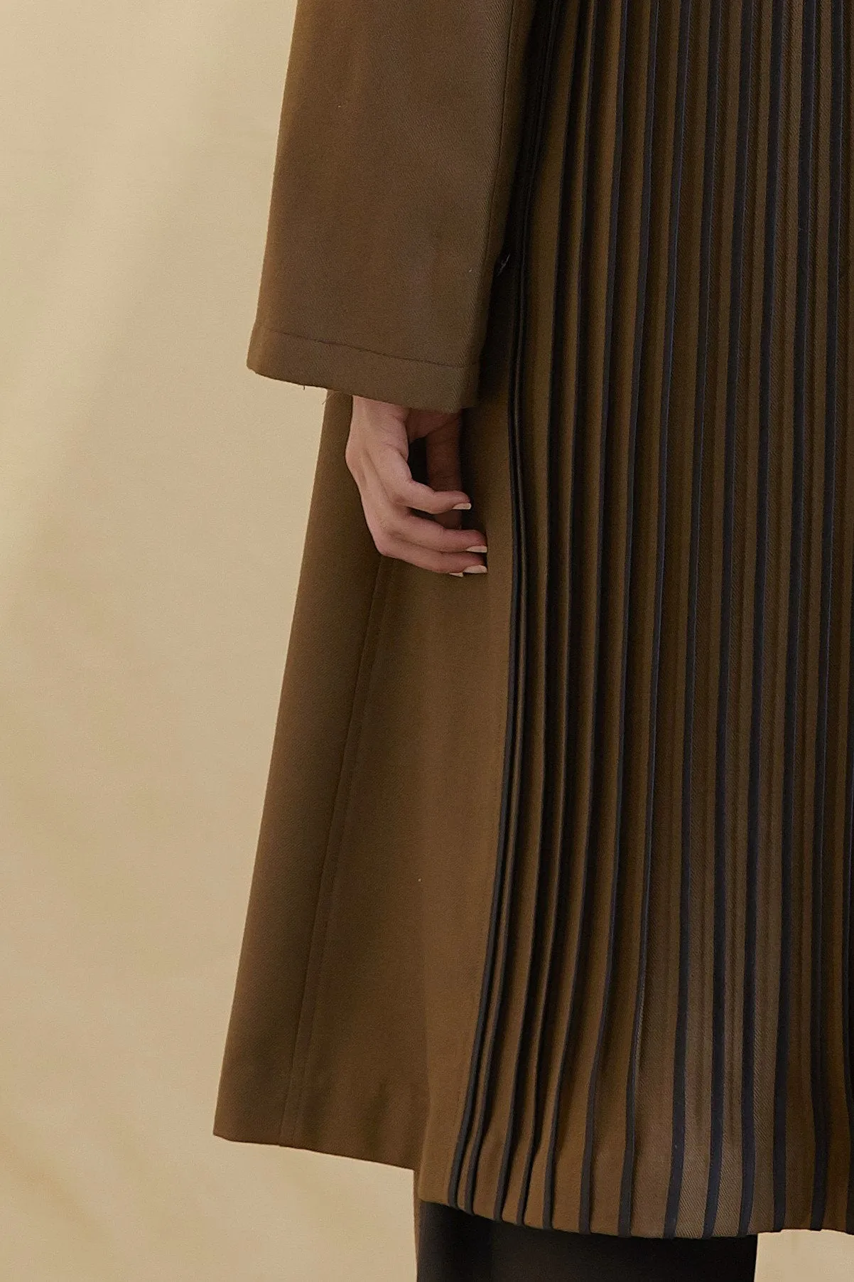 Colour-blocked Long coat