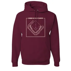 Connie Mack Pullover Hoodie | Connie Mack Stadium Maroon Pullover Hoodie