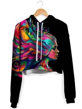 Consciousness Fleece Crop Hoodie