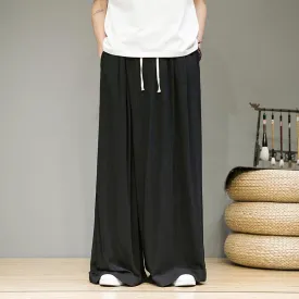 Cotton Linen Casual Loose Wide Leg Pants