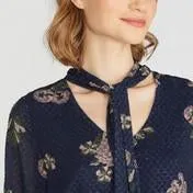 Country Floral Jacquard Blouse