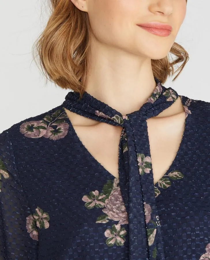 Country Floral Jacquard Blouse