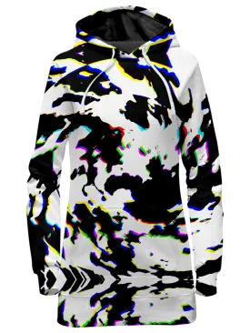 Cow Hide Print Rave Drip Hoodie Dress