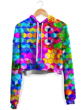 Cubism Fleece Crop Hoodie