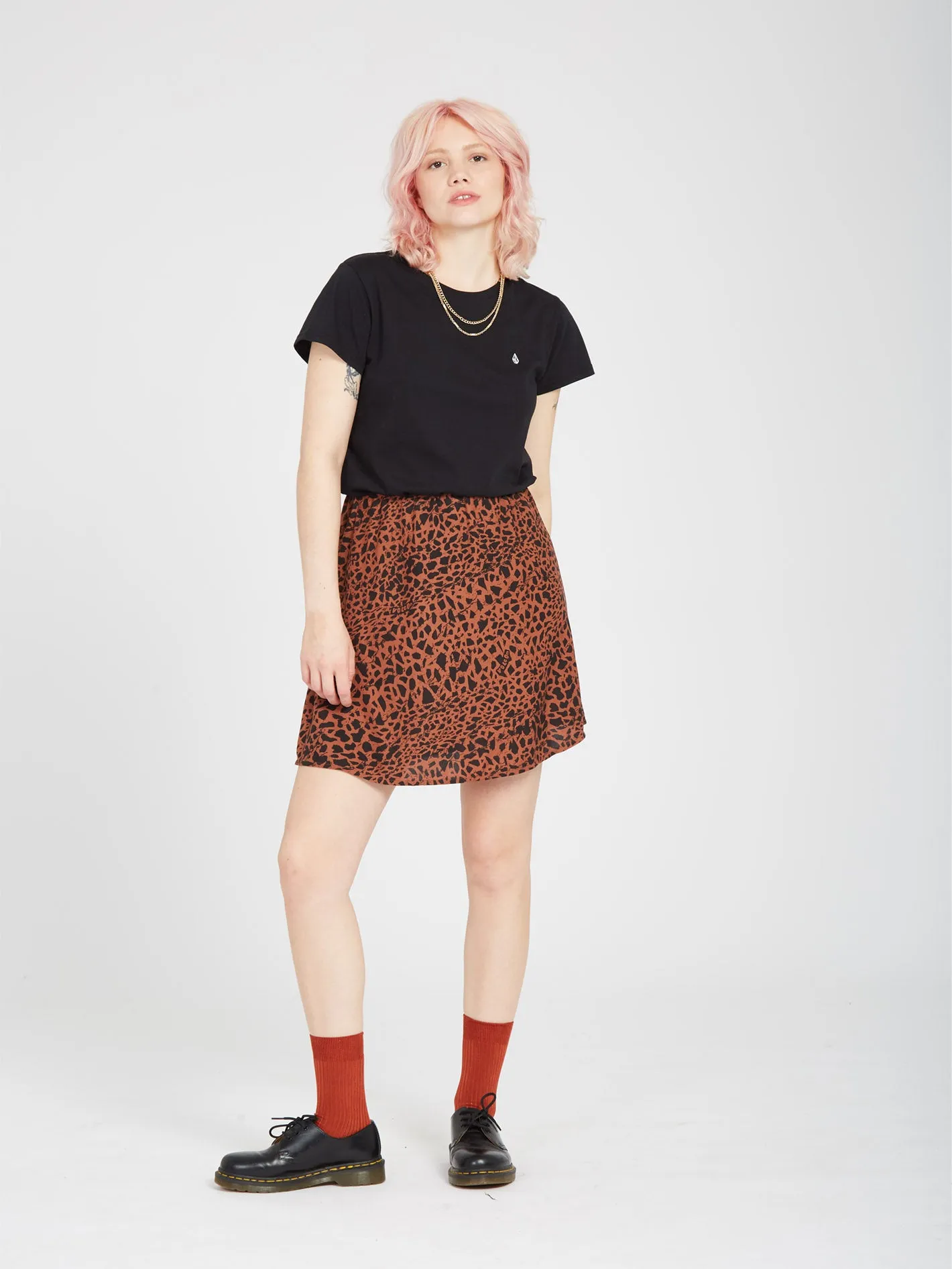 Dino Tea Skirt - DARK CLAY