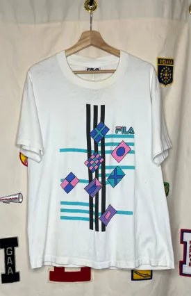 Fila Neon Flag White T-Shirt: L