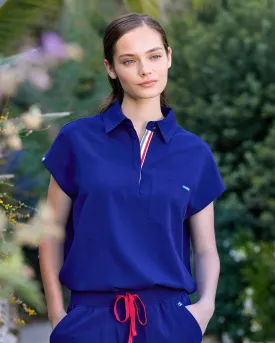 FYSEL® Capri‎ ‎ Collared Scrub Top (Final Sale)