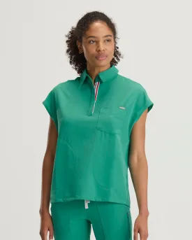 FYSEL® Capri‎ ‎ Collared Scrub Top