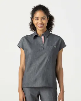 FYSEL® Capri‎ ‎ Collared Scrub Top