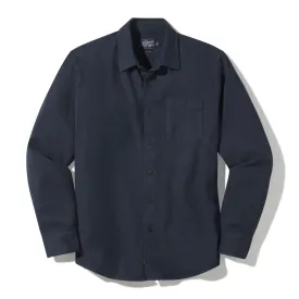 Harper 3 ply Jaspe Flannel Shirt - Navy Blue