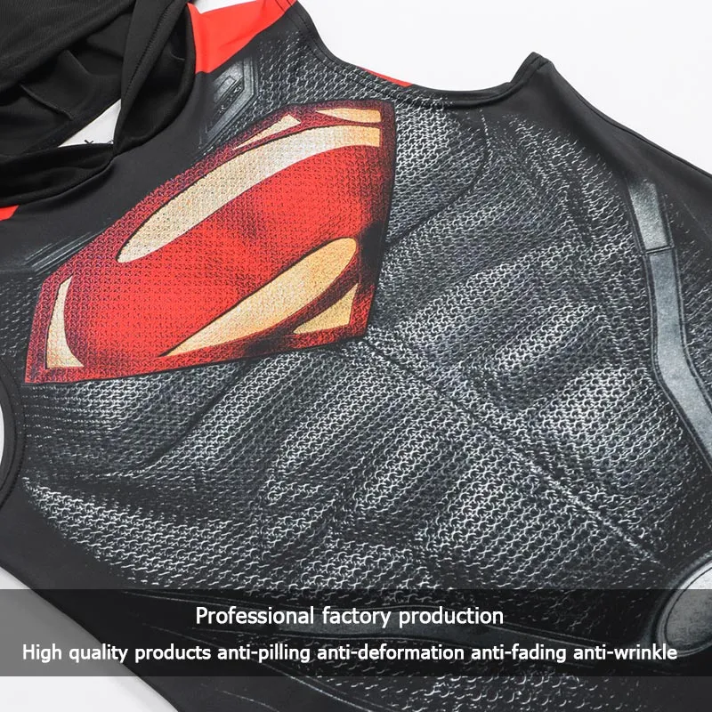 Hooded SUPERMAN Compression Tank Top For Men